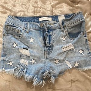 High Rise Jean Shorts